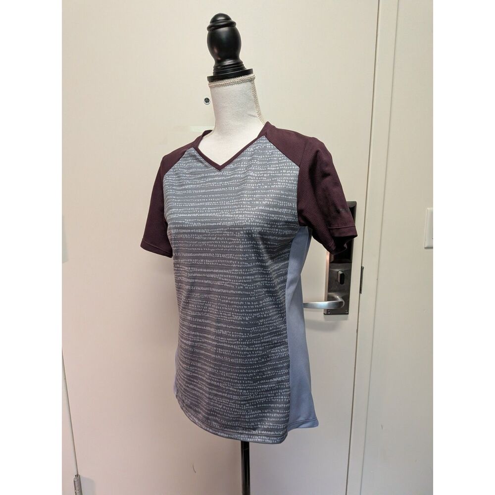 Pearl Izumi Athletic Short Sleeve Jersey Maroon Grey Women's L